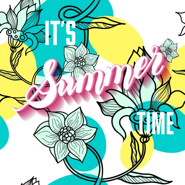 Summer time illustration — Stock Vector