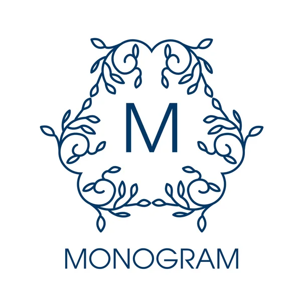 Monogram kunst design. — Stockvector