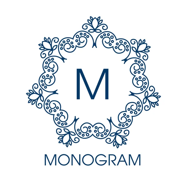 Monogram konstdesign. — Stock vektor