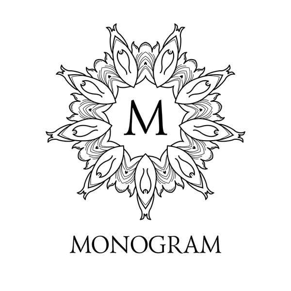 Monogram umění design. — Stockový vektor