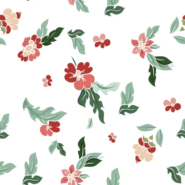 Beau motif floral sans couture . — Image vectorielle