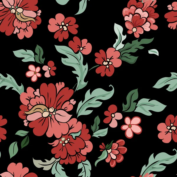 Schöne florale nahtlose Muster . — Stockvektor