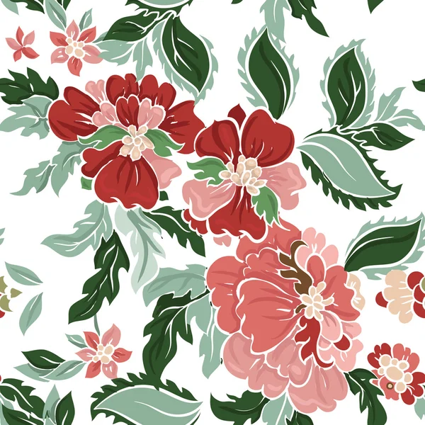 Hermoso patrón floral sin costura . — Vector de stock