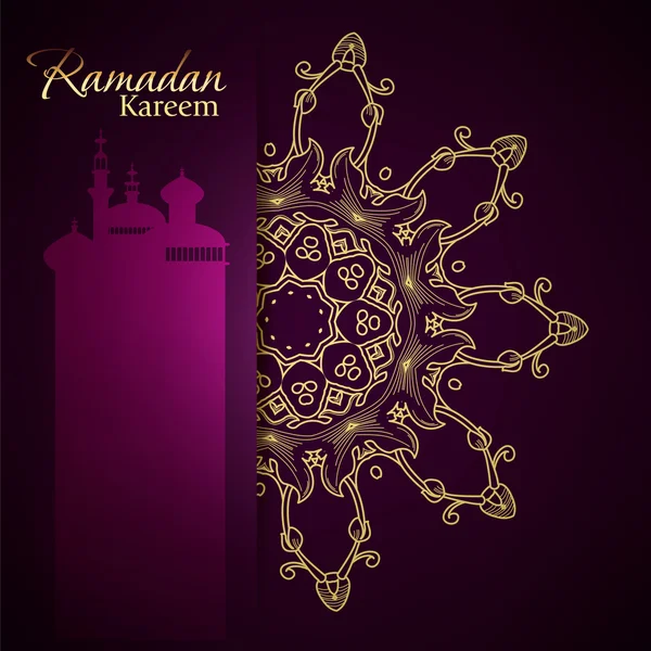 Рамадан Карім привітання прикрашений фоном. — стоковий вектор