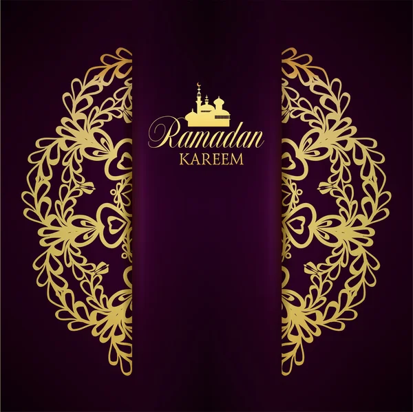 Ramadán Kareem saludo fondo ornamentado . — Vector de stock