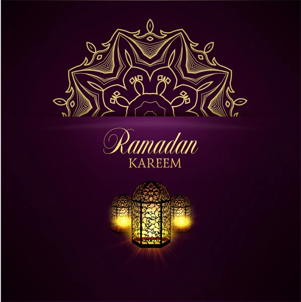 Ramadán Kareem saludo fondo ornamentado . — Archivo Imágenes Vectoriales