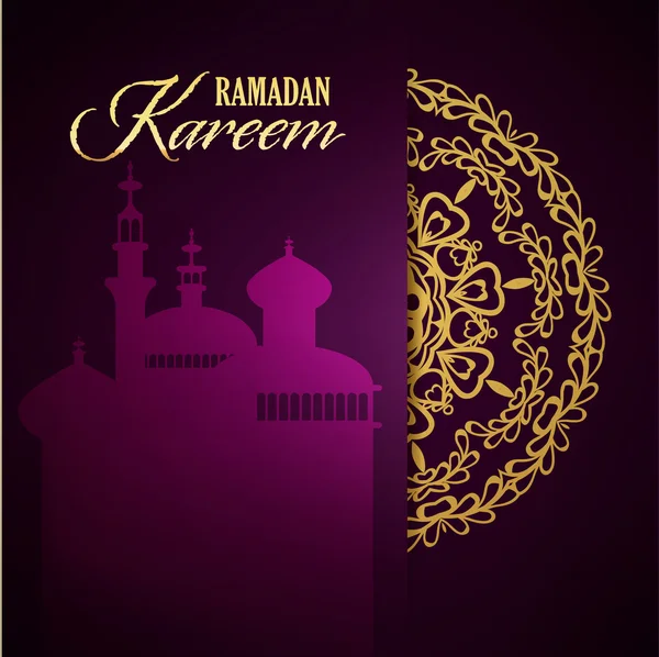 Ramadán Kareem saludo fondo ornamentado . — Archivo Imágenes Vectoriales