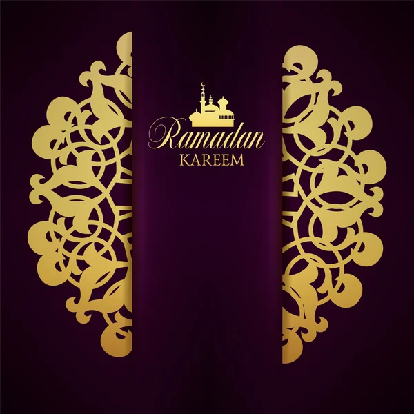 Ramadan Kareem saudação fundo ornamentado . — Vetor de Stock