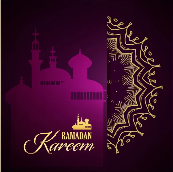 Ramadán Kareem saludo fondo ornamentado . — Archivo Imágenes Vectoriales