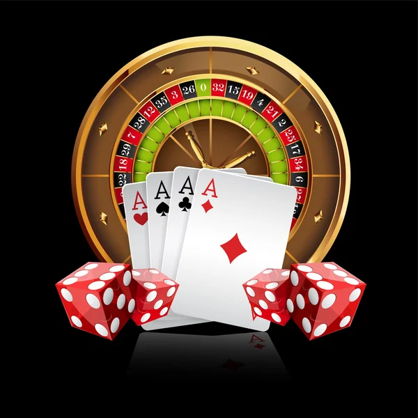 Background with Roulette Wheel — Stock Vector