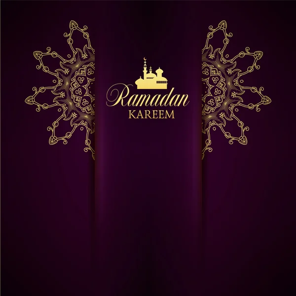 Ramadan Kareem üdvözlő díszes háttér. — Stock Vector