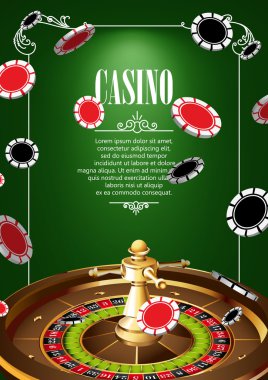 Casino rulet tekerleği poster