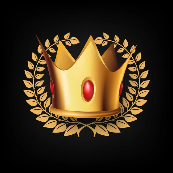 Golden Royal Crown — Stock Vector