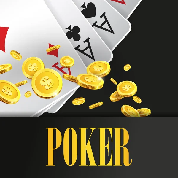 Poker poster template — Stock Vector