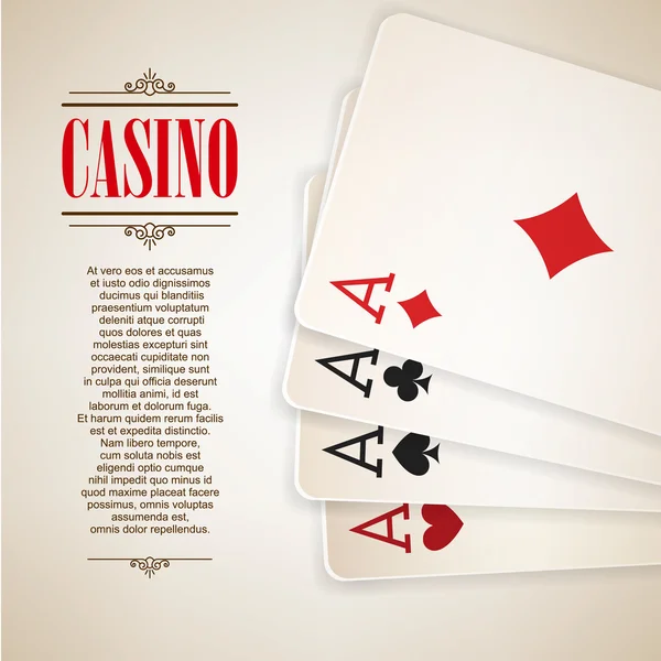 Modelo de pôster Casino — Vetor de Stock