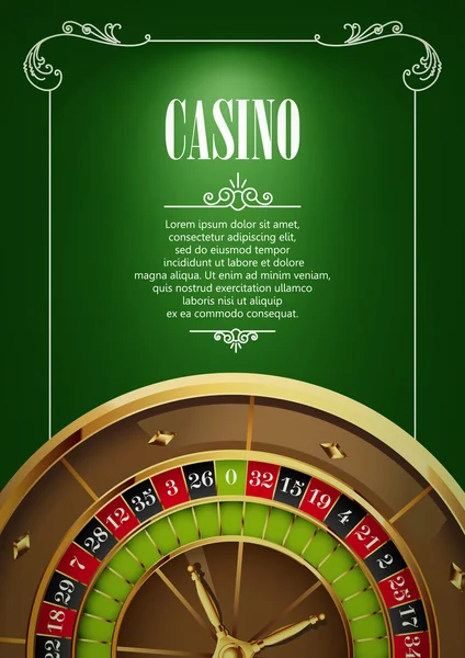 Casino logosu ile banner — Stok Vektör