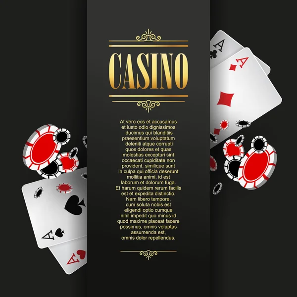 Modèle d'affiche de casino — Image vectorielle
