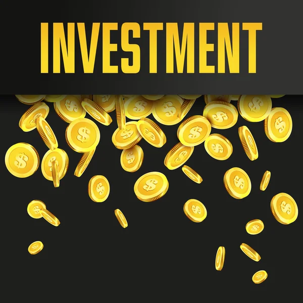 Modelo de design de cartaz de investimento — Vetor de Stock