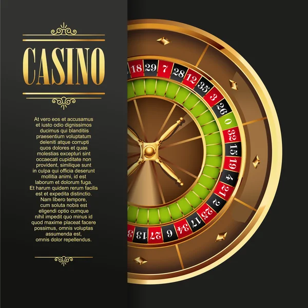 Banner con logo de Casino — Archivo Imágenes Vectoriales