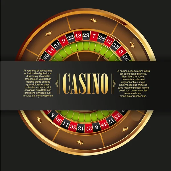 Banner con logo de Casino — Archivo Imágenes Vectoriales