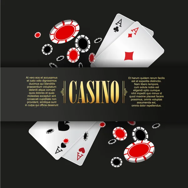 Plantilla de póster de Casino — Archivo Imágenes Vectoriales