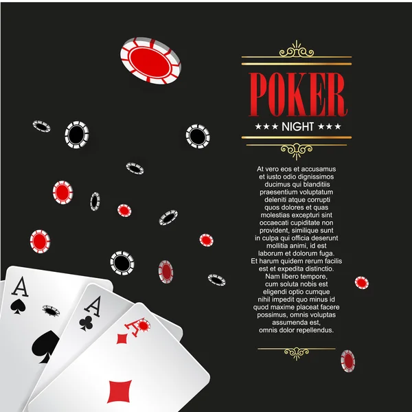 Cartel de Casino Poker — Archivo Imágenes Vectoriales