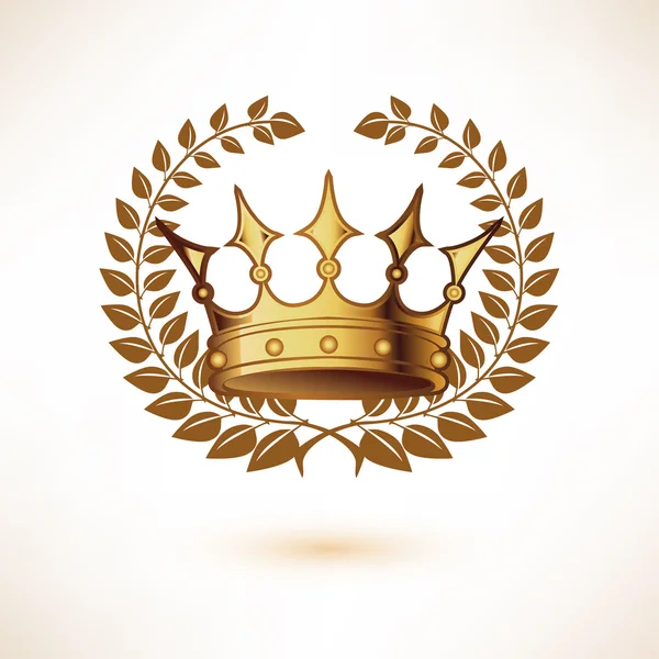 Golden Royal Crown — Stock Vector