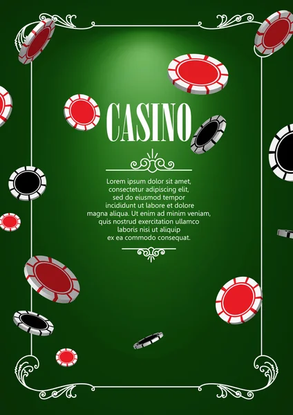 Plantilla de póster de Casino — Archivo Imágenes Vectoriales