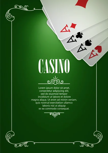 Plantilla de póster de Casino — Vector de stock