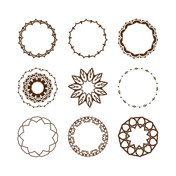 Conjunto de monogramas lineales . — Archivo Imágenes Vectoriales