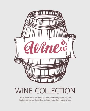 Wine or beer wood barrel.