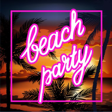 yaz plaj partisi el ilanı.