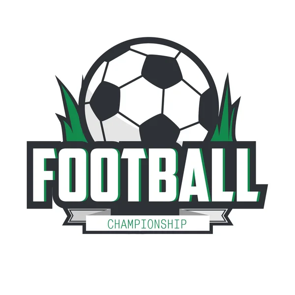 Futbol futbol rozeti Logo — Stok Vektör