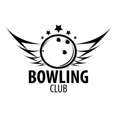 Bowling amblemi ve tasarlanmış öğeleri.