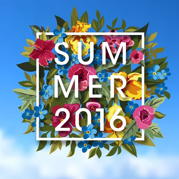 Sommer typografischer Hintergrund — Stockvektor