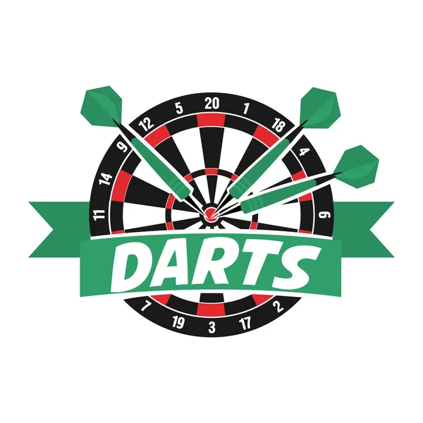 Darts sporting symbols — Stock Vector