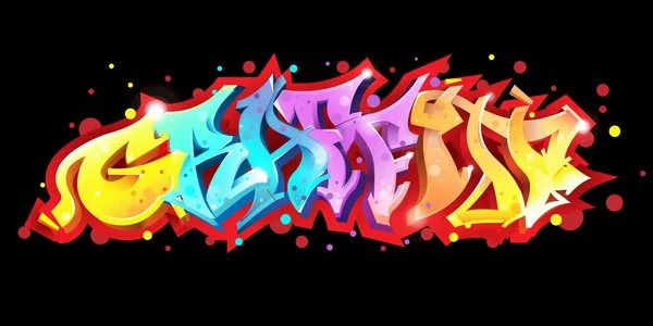 Graffiti lettering Street art — Stock Vector