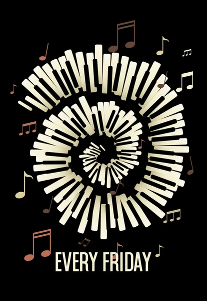 Jazz Live muziek festival poster — Stockvector