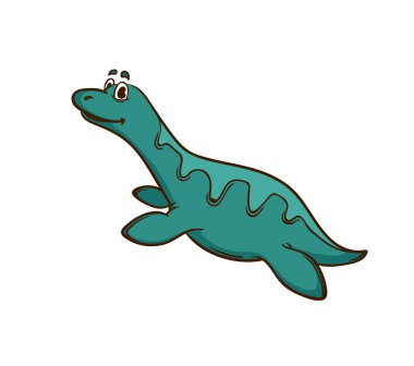 sevimli çizgi dinozor canavar