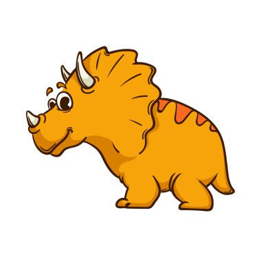 sevimli çizgi dinozor canavar