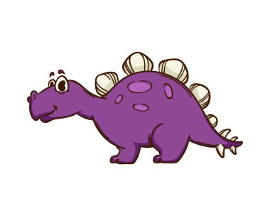 sevimli çizgi dinozor canavar