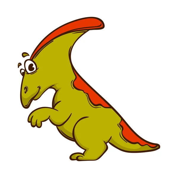 Lindo monstruo dinosaurio de dibujos animados — Vector de stock