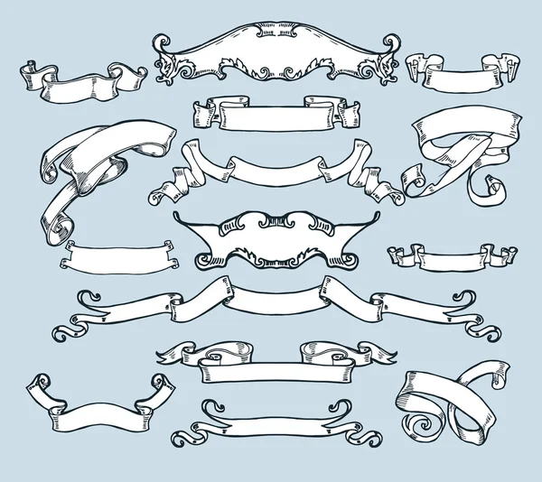 ビンテージ リボン バナー — ストックベクタ