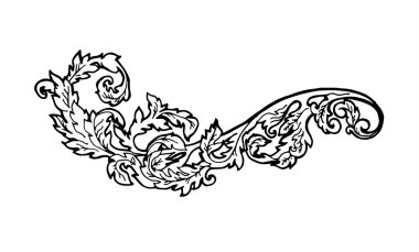 Vintage çiçek tasarım öğesi 