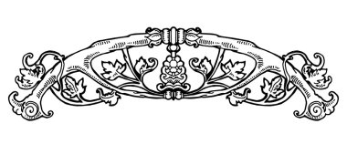 Vintage çiçek tasarım öğesi 