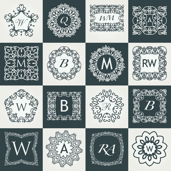 Set de modèles de logos de luxe — Image vectorielle