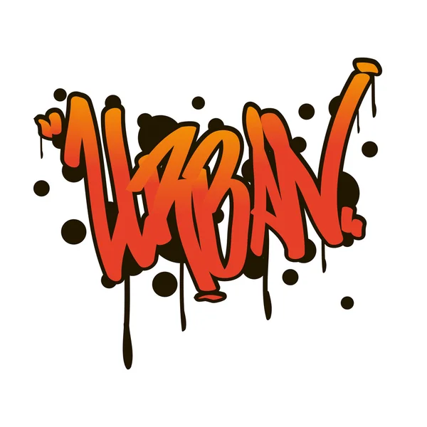 Városi stílusú utcai Graffiti művészet. — Stock Vector