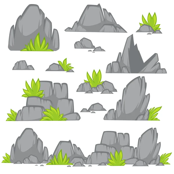 Készlet-ból különböző sziklák — Stock Vector