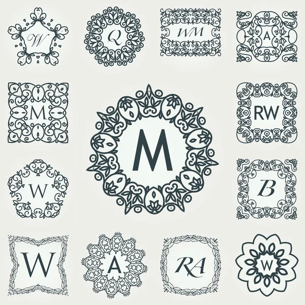 Elegante sieraad monogrammen — Stockvector