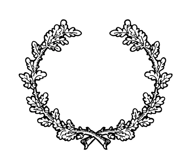 Couronne décorative florale — Image vectorielle